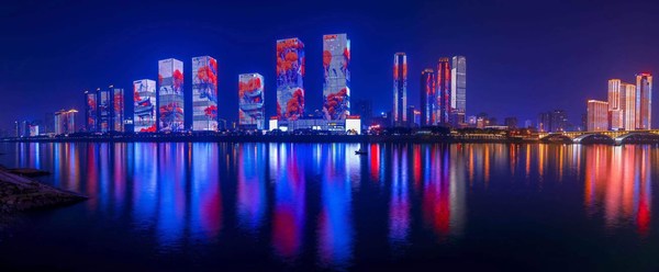 酒店楼宇夜景灯光秀
